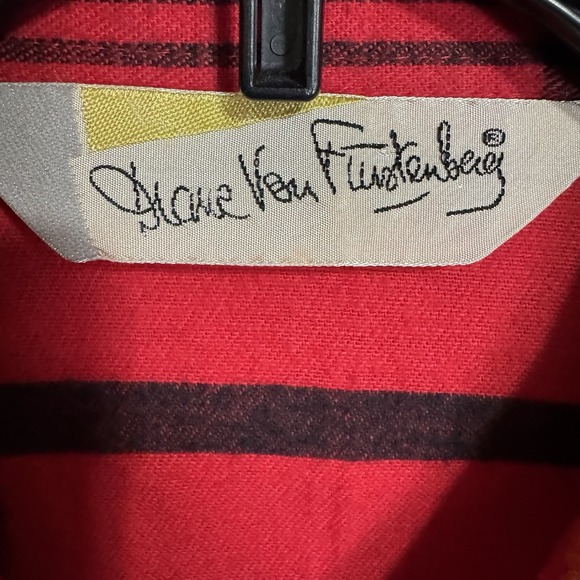 2 Vintage Diane Von Furstenberg Boxy Flannel Plaid Shirts Size S M Buffalo LOT - Picture 7 of 16